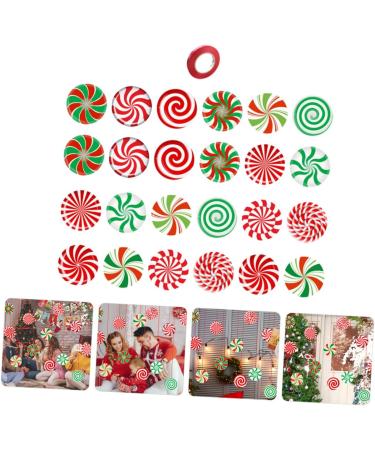PRETYZOOM 24 Sheets Christmas Candy Decorations Ribbons Xmas Candies Xmas Ornaments Window Decorative Stickers - Buy Online on GoSupps.com