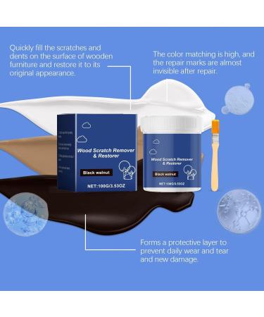 Shakven Wood Furniture Polish Repair Agent Scratch Removal Repair Paste Filler | Brightening and Polishing Scratch Removal Repair Agent for and Repairing Cracks Depressions Scratches Black - Buy Online on GoSupps.com