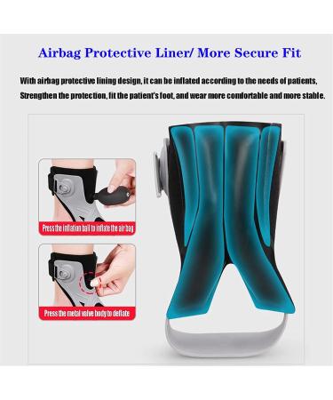 Drop Foot Brace Orthosis - Inflatable Airbag Support for Hemiplegia Ankle Stabilizer for Walking - Large Right (B/Right) | International Shipping Available - Buy Online on GoSupps.com