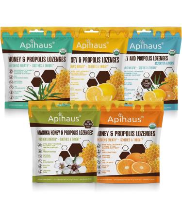 Buy Honey and Propolis Lozenges - Freshens Breath Soothes Throat Immune Support with Vitamin C D & Zinc - Assorted Flavors 20 Count - Buy Online on GoSupps.com