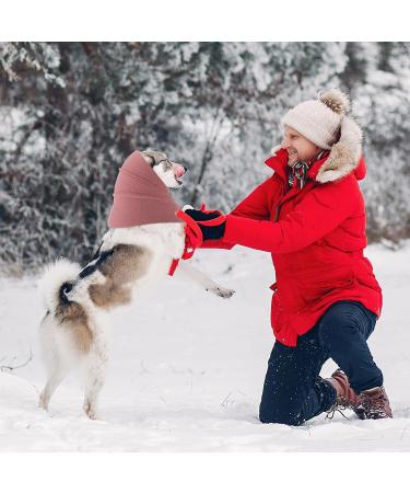 Amaxiu Dogs Ear Warmer & Snood Neckerchief - Comfortable Headgear for Dogs (M Pink) - International Shipping Available - Buy Online on GoSupps.com