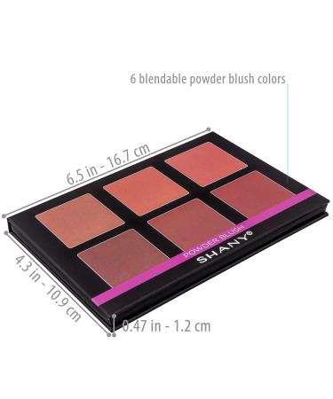 SHANY Shimmer & Matte Powder Blush Makeup Palette with Mirror - BLUSH - Powder Blush - Buy Online on GoSupps.com