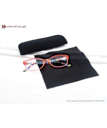 HEEYYOK Stylish Women s Reading Glasses - Multicolor +2.00 Clear Lens with Spring Hinges & Bag - Comfortable & Chic Readers - Buy Online on GoSupps.com