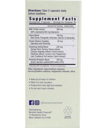 Ocean Algae Cleanse: Gentle Detox & Gut Support | Prebiotic/Probiotic Blend | Herbal Cleanse | 60 Capsules | Vegan & Gluten-Free - Buy Online on GoSupps.com
