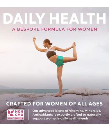 Non-GMO Women's Multivitamin with Minerals for Energy Boost, Antioxidants, Hair & Eye Health - 60 Capsules - Buy Online on GoSupps.com