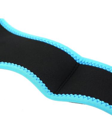 Adjustable Anti-Snoring Chin Strap - Black with Sky Blue Trim - Stop Snoring & Improve Sleep Quality - Buy Online on GoSupps.com