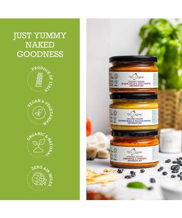 Mr Organic Chickpea & Tomato Antipasti Dip - Organic Ingredients - Delicious Snacking Option - Flavourful Vegan-Friendly Dip - 230g Chickpea & Tomato 230ml (Pack of 1) - Buy Online on GoSupps.com