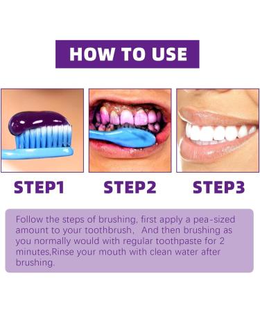 Smilekit Purple Teeth Whitening Toothpaste - Stain Removal for Coffee & Smoking Yellow Teeth (1 PC) - Buy Online on GoSupps.com