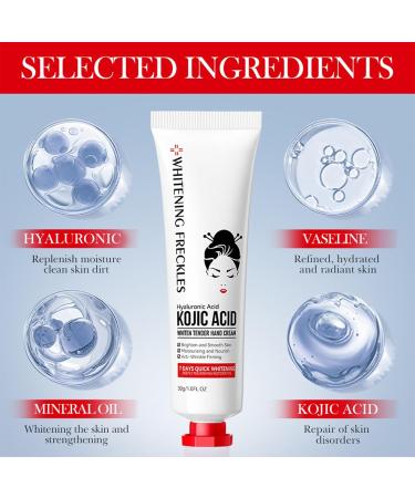 Lot de 2 cr mes pour les mains l'acide kojic l'acide kojique l'acide hyaluronique anti- ge et uniformit de la peau n'absorbe pas les graisses convient aux peaux s ches - Buy Online on GoSupps.com