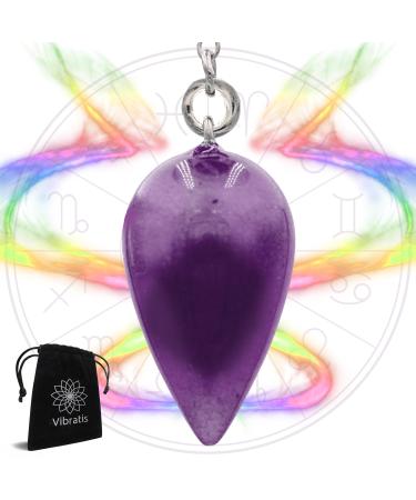 Pendulum for radiesthesia fortune telling made of amethyst | Stone of calm concentration & creativity