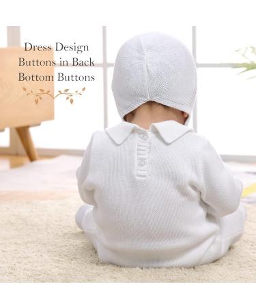 Baptism Outfits for Boys | White Linen Romper | Christening Church Onesie | Newborn Jumpsuit 0-18 Months - Buy Online on GoSupps.com