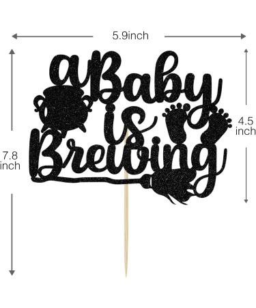 A Baby is Brewing Cake Topper Halloween Theme Baby Shower Gender Reveal Party Decorations - Buy Online on GoSupps.com
