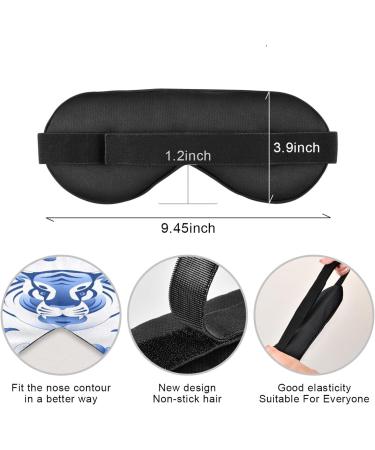 WELLDAY Blue White Tiger Ceramic Sleep Mask - Adjustable Comfort for Men and Women - Buy Online on GoSupps.com