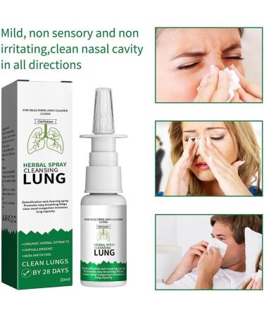 Onnature Organic Herbal Lung Cleanse & Repair Nasal Spray Pro - Relieve Nasal Congestion Naturally | 1PCS - Buy Online on GoSupps.com