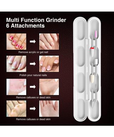 TOUCHBeauty 6-in-1 Electric Manicure Pedicure Nail Files Set with 6 Attachments and 6-Speed Motor - AG-1738 - Buy Online on GoSupps.com