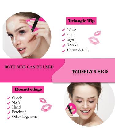 HoPliGhe Triangle Powder Puff Set - 6 Soft Velour Puffs for Makeup Application - Rose Red & Black - Buy Online on GoSupps.com
