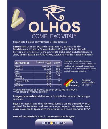 Eyes Vital Complex - 360 Vegan Capsules with Lutein Zeaxanthin Sodium-R-Lipoate & Fulvic Acid for Optimal Eye Health - Buy Online on GoSupps.com