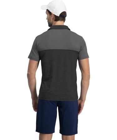 Three Sixty Six Men's Quick Dry Golf Shirt - Moisture Wicking Polo X-Large Black - Buy Online on GoSupps.com