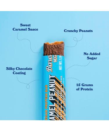 BAREBELLS Plant Based Protein Bars - Peanut Caramel - Pack of 12 - 1.94 Oz. - Buy Online on GoSupps.com