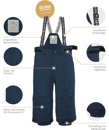 Buy Killtec First Instinct Unisex Ski Pants with Suspenders & Snow Guard - Functional Trousers for Kids (110-116) - Dark Blue - Buy Online on GoSupps.com