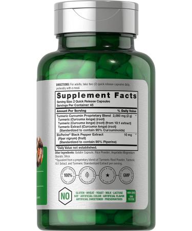 Turmeric Curcumin 2000mg with Black Pepper | 90 Capsules Non-GMO Gluten Free by Horbaach - Buy Online on GoSupps.com