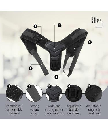 Adjustable Posture Corrector for Men and Women - Shoulder & Back Pain Relief, Clavicle Support - Supply Cube - Buy Online on GoSupps.com