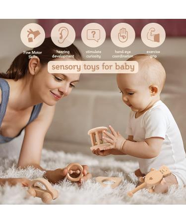 Promise Babe Montessori Rattle Set - Wooden Infant Puzzle Toy Collection - Buy Online on GoSupps.com