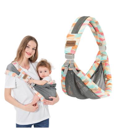 Iulonee sling baby baby carrier newborn from birth adjustable baby carrier on a shoulder ergonomic practical baby carrier wearable baby carrier strap for babies from 3 to 36 months (colorful) - Buy Online on GoSupps.com