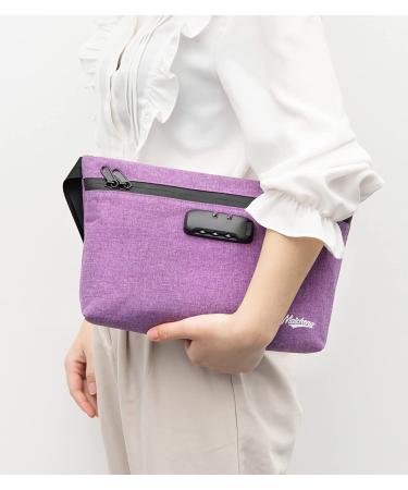 MAICHENG Smell Proof Bag with Combination Lock - Carbon Lined Odor Proof Pouch - Large Travel Storage Case - 6 in 1 Kit - Purple - Buy Online on GoSupps.com