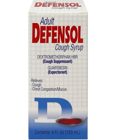 DEFENSOL Adult Cough Syrup Cough Suppressant Expectorant (4 Fl Oz/Pack of 1) - Buy Online on GoSupps.com