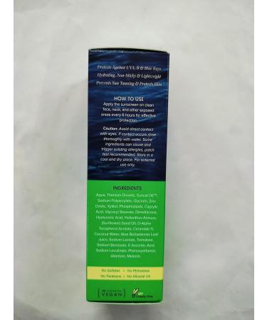 Hydrate+ Dewy Sunscreen SPF 50 PA+++ | Blue Light Protection | Fragrance-Free | Ideal for Oily Combination & Dry Skin | 50 gm - Buy Online on GoSupps.com