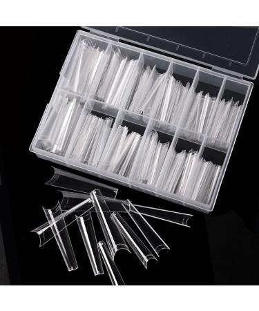 120 Pieces Extra Long Clear Nail Tips - Acrylic Half Cover French Fake Nails for Nail Studios & DIY Projects - Buy Online on GoSupps.com