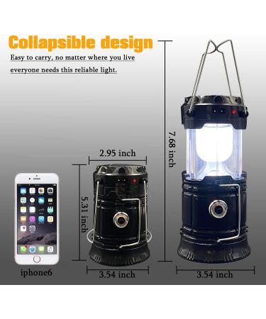 XTAUTO Collapsible Portable LED Camping Lantern 4-Pack - Solar & USB Rechargeable, Lightweight & Waterproof Flashlight for Outdoor, Emergency, Hiking - Power Outages Survival Kit - Buy Online on GoSupps.com