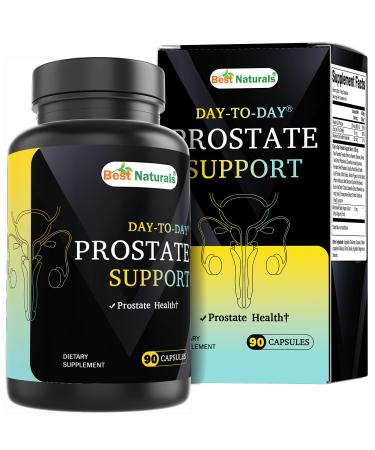 Best Naturals Day-to-Day Prostate Support Supplements 90 Veg Capsules - Made with Saw Palmetto Green Tea Pumpkin Nettle African Pygeum & Beta Sitosterol
