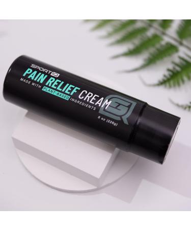 Pain Relief Gel & Muscle Relaxer Cream for Knee, Back, and Muscle Soreness | Sport IQ (8 oz + Travel Size) - Buy Online on GoSupps.com