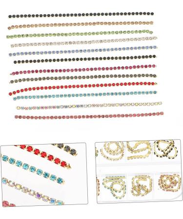 Housoutil 1 Box Nail Art Accessories Rhinestone Nail Chain Faux Nails Fingernail Ornaments Gold Nail Rhinestones Chain Nail Chain Decors Nail Decor Manicure Copper Bead Chain Punk Zinc Alloy 13.1X5.5X1CM Colorful - Buy Online on GoSupps.com