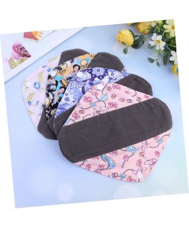 Bamboo Cloth Reusable Menstrual Pads - 4 Pack | Washable & Charcoal-Infused Menstrual Napkins for Women | Assorted Colors - 1 Count - Buy Online on GoSupps.com