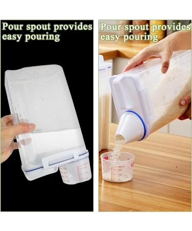 AKOLAFE 4 Pack Flour Container 5LB Pantry Food Storage Containers with Lids Airtight & Measuring Cup Small Air Tight Rice Holder Bin Plastic Cereal Grain Dispenser Kitchen for Sugar Dry Goods Pet Food - Buy Online on GoSupps.com