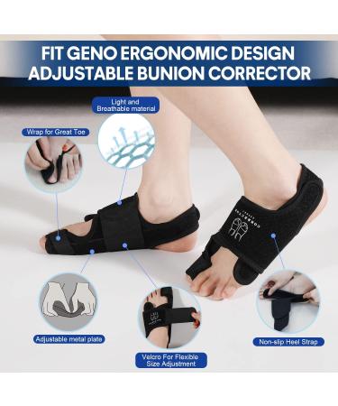 Bunion Corrector for Women & Men - Toe Separator & Straightener for Pain Relief - Hallux Valgus Brace - Lightweight, Comfortable & Reusable - One Size - Buy Online on GoSupps.com