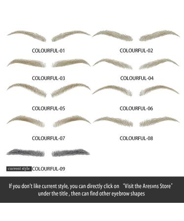 Aresvns Realistic Fake Tattoo Eyebrows - 88 Pairs Black 4D Transfer Stickers | Men's Imitation Eyebrows | Christmas Gift - Buy Online on GoSupps.com