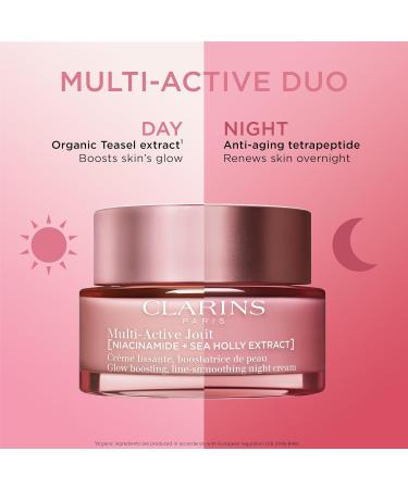 Clarins NEW Multi-Active Day Cream SPF 15 with Niacinamide | Smooth Fine Lines | Visibly Tighten Pores | Even Tone and Texture | Boost Glow | Strengthen Moisture Barrier | All Skin Types | 1.7 Ounces - Buy Online on GoSupps.com