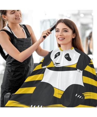 Waterproof Barber Cape - Cute Funny Panda & Cheetah Haircut Bib for Men | Unisex Hair Cutting Cape | Best Quality & Stylish Hair Salon Accessories - Buy Online on GoSupps.com