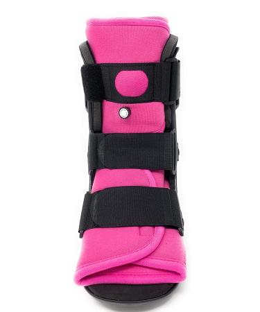 Small Low Top Air Pump CAM Medical Orthopedic Walker Boot for Ankle Injuries - Pink Liner, Female Shoe Size 6-8, Male Shoe Size 4.5-7 - Buy Online on GoSupps.com