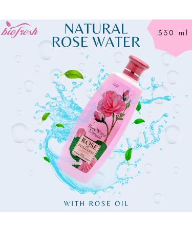 BioFresh Rose of Bulgaria Natural Rose Water & Oil - Facial Toner 330ml | Organic Skincare - Buy Online on GoSupps.com