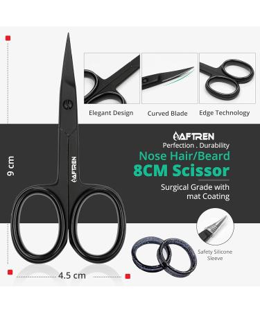 J2 Professional Nail Scissors Stainless Steel Manicure Scissors Sharp Curved Blade Cuticle Scissors Beauty Toenail Scissors for Women Men 4 inch Black - Buy Online on GoSupps.com
