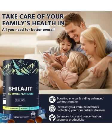 100% Shilajit Gummy Platinum-Shilajit Gummies Pure Himalayan Platinum Shilajit 3000mg Gummies for Men Trace Minerals for Men&Women | Non-GMO | Travel Friendly | 60 Gummy 60 Count - Buy Online on GoSupps.com