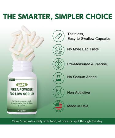 QUBIT Urea Powder for Low Sodium/Hyponatremia/SIADH/SIAD USP-Grade High-Purity Urea Powder Supports Healthy Sodium Levels | Tasteless & Medical Food 90 Tablets - Buy Online on GoSupps.com