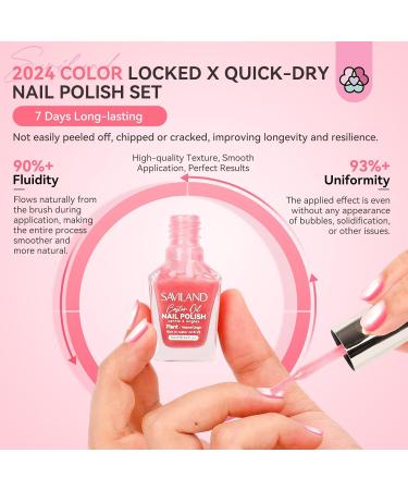 SAVILAND Ombre nail polish set of 6 pieces Magical pink blue gold purple ombre summer nail polish colors air drying plantbased nail polish with castor oil natural nail polish set - Buy Online on GoSupps.com