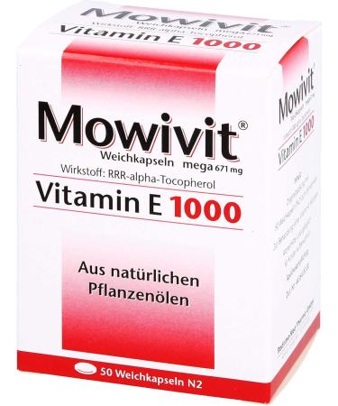 Mowivit Vitamin E 1000 - 50 Capsules for 50 Hours of Antioxidant Support | International Shipping Available - Buy Online on GoSupps.com