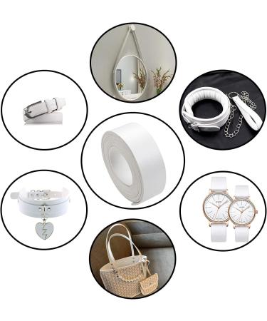 Picheng Double Sided White Flat Leather Strip 72 (1 Wide) - Ideal for Pet Collars, Traction Ropes, Belts, Handles, DIY Craft Projects - White - Buy Online on GoSupps.com